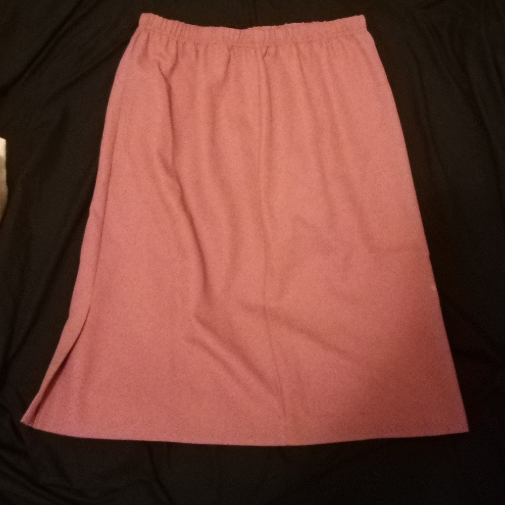 Vintage Pink Women's Elastic Waist Skirt Size 18 No Brand Tag